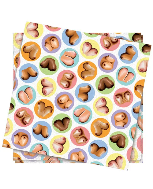 Little Genie Productions LLC Male Sex Toys Miniboob Napkins Pack Of 8