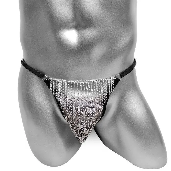 Erotic Mens Open Buttocks Panties Male Underwear With Floral Lace and Chains EVEs SECRETS Male Sex Toys Erotic Mens Open Buttocks Panties Male Underwear With Floral Lace and Chains EVEs SECRETS Male Sex Toys