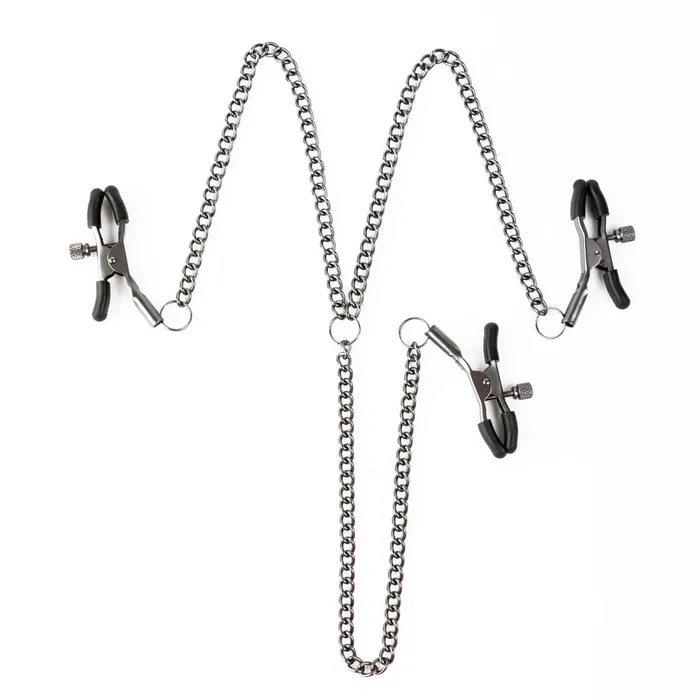 Sei Mio Male Sex Toys SEI MIO Triple Tease Adjustable Nipple and Clit Clamp Set
