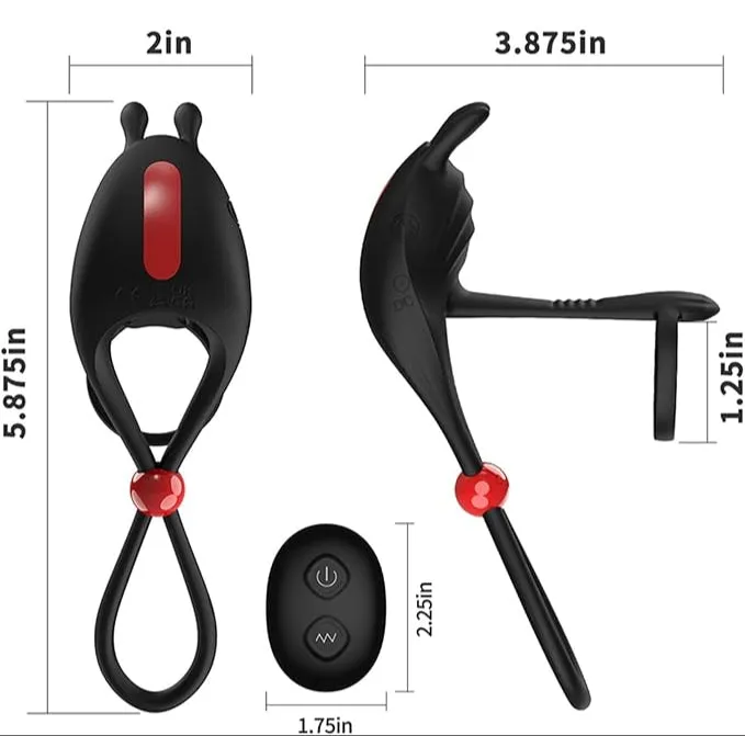 Silicone Vibrating Cock Ring with Remote Control Adjustable Design for Ultimate Pleasure Scandals Male Sex Toys