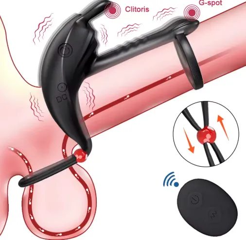 Silicone Vibrating Cock Ring with Remote Control Adjustable Design for Ultimate Pleasure Scandals Male Sex Toys
