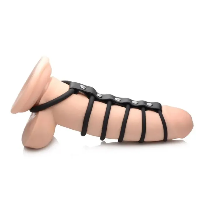 Male Sex Toys STRICT 6 Ring Silicone Chastity Device