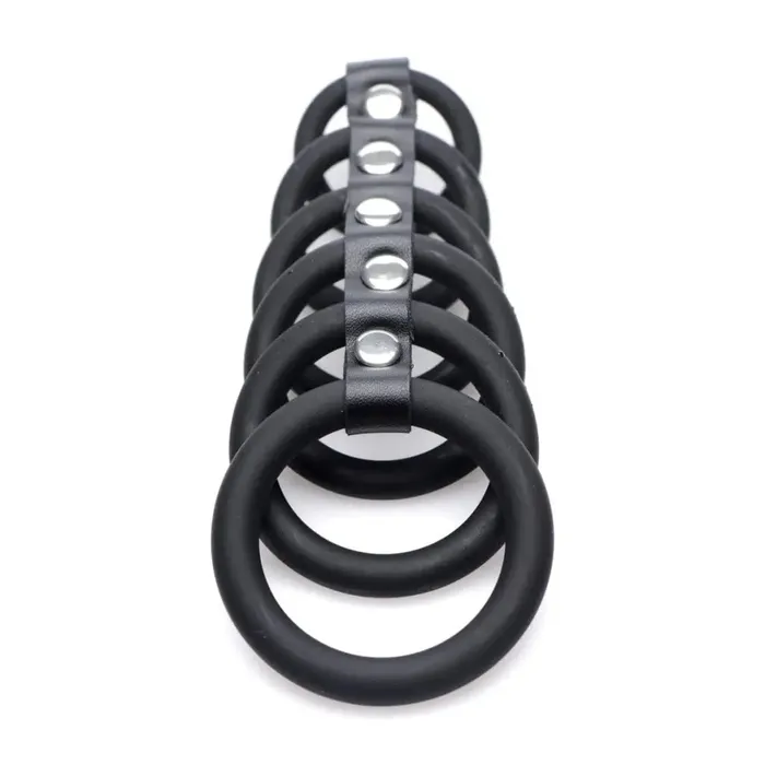 Male Sex Toys STRICT 6 Ring Silicone Chastity Device