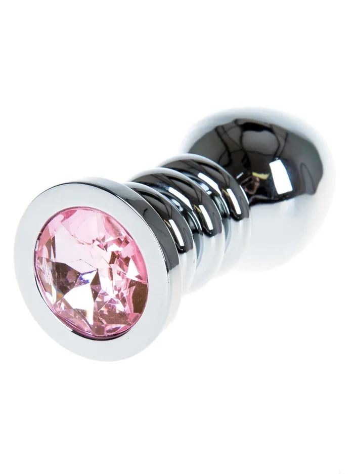 Metal Jewel Penis Head Butt Plug Pink HonourSkintwocom Male Sex Toys