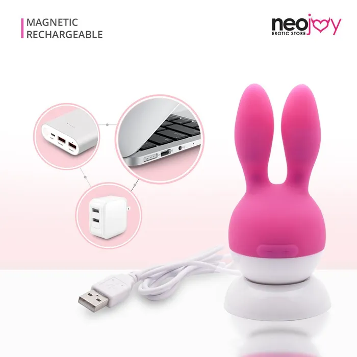Neojoy NipClit Silicone Clitoral Vibrator USB Rechargeable 7Speed Functions Pink Neojoy Vibrators