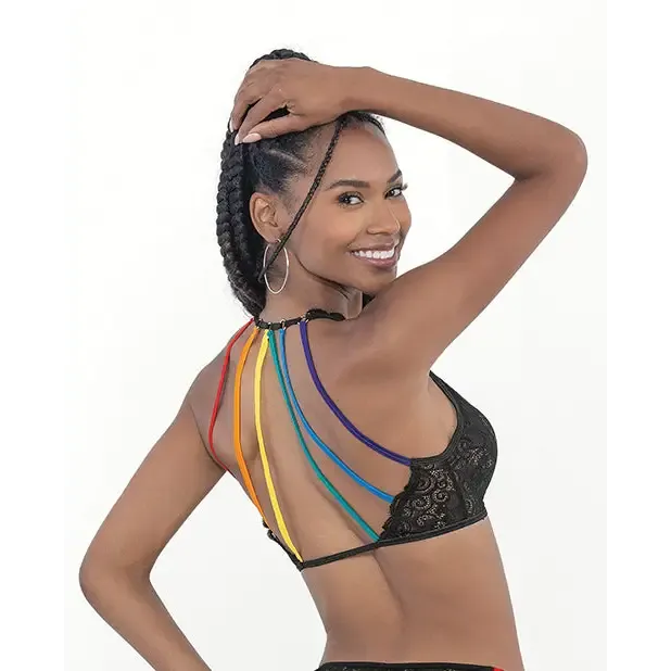 Pride Lace Rainbow Strappy Top Black Os Escante Anal Pride Lace Rainbow Strappy Top Black Os Escante Anal