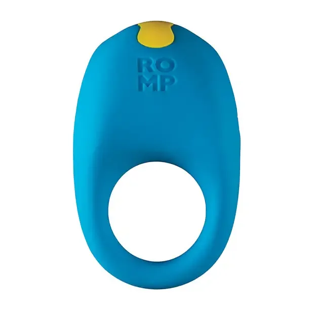 ROMP Male Sex Toys ROMP Juke Blue Rechargeable Silicone Vibrating Cock Ring