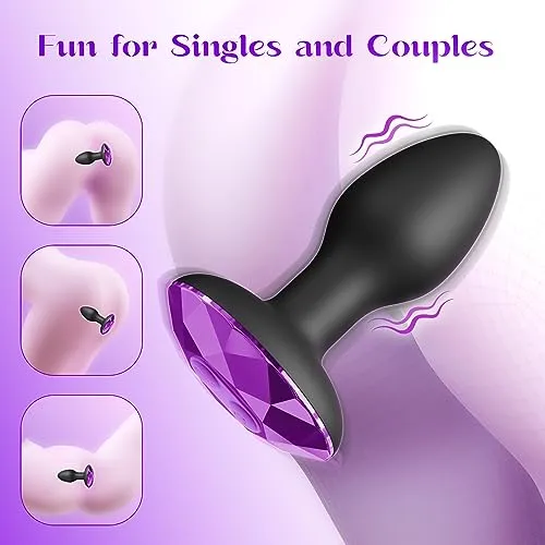 Amovibe Male Sex Toys Anal Plug with Rotating Vibration Settings