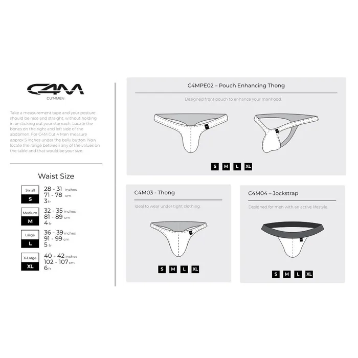 CUT 4 MEN Mens Underwear C4M Pouch Enhancing Mens Thong Provocative Tainted Leopard