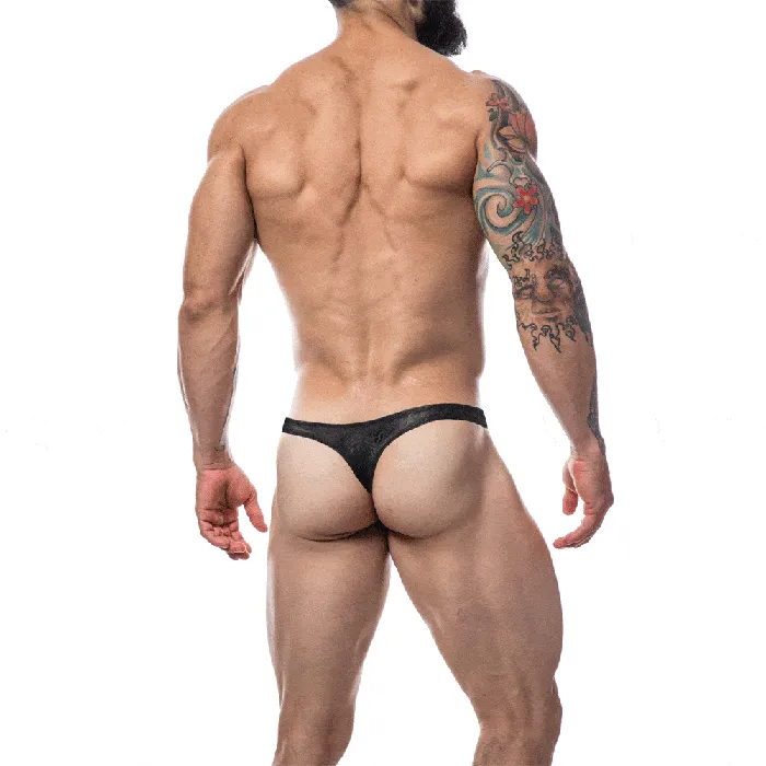CUT 4 MEN Mens Underwear C4M Pouch Enhancing Mens Thong Provocative Tainted Leopard
