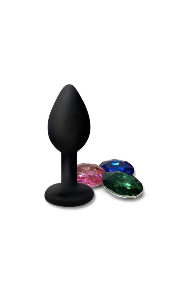 Nobu Anal Nobu Fetish Silicone Plug with Interchangeable Jewels Black