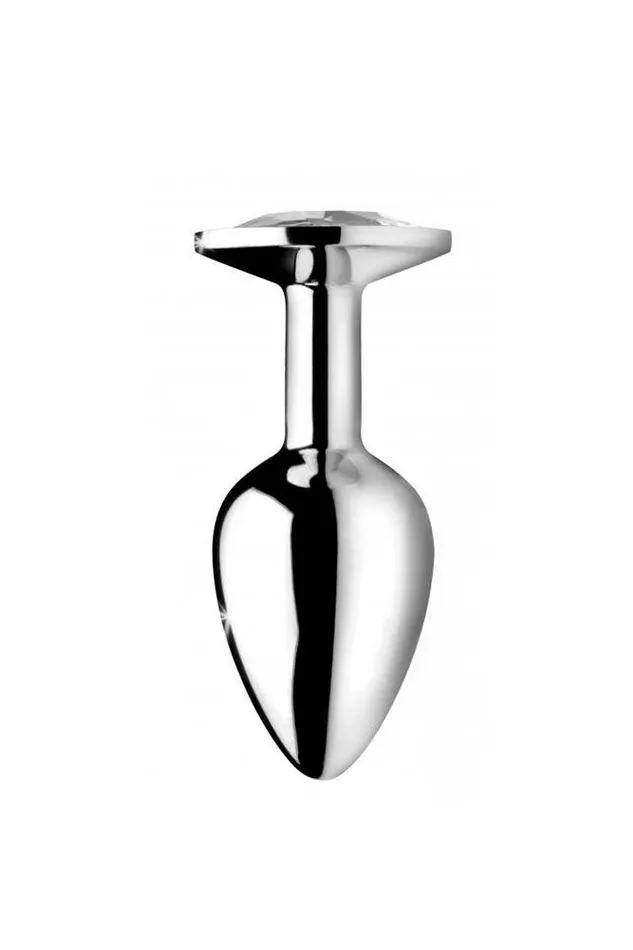 XR Brands XR Brands Booty Sparks Clear Gem Anal Plug Medium Male Sex Toys