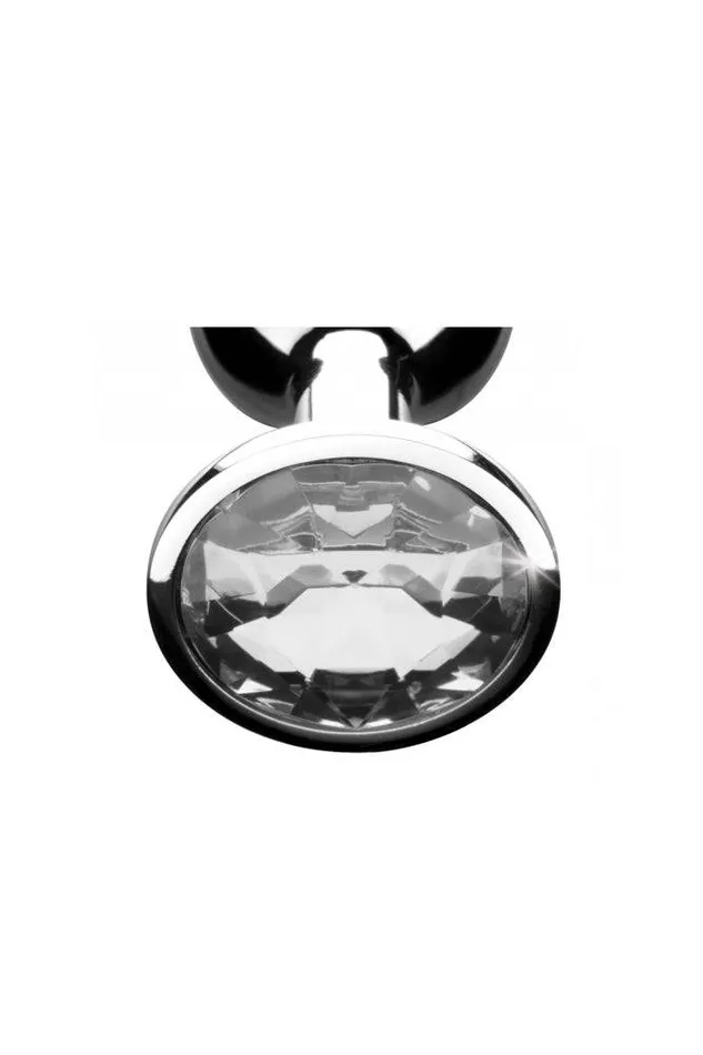 XR Brands XR Brands Booty Sparks Clear Gem Anal Plug Medium Male Sex Toys