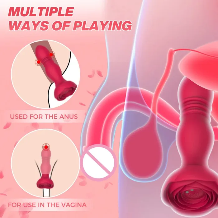 Anal Lovegasm Thrusting Rose Plug