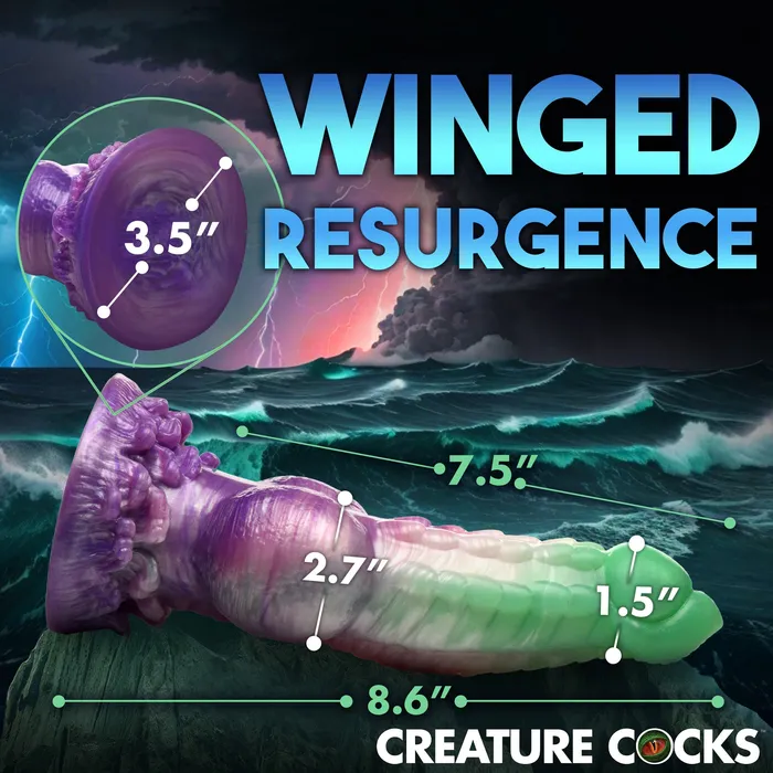 Creature Cocks Dildos Aqua Phoenix Silicone Dildo