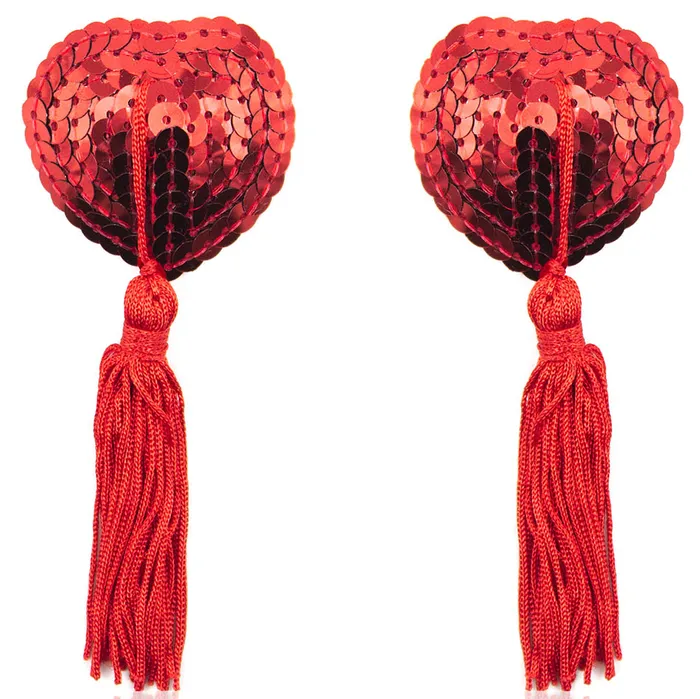 LAZADASEXTOYS Sexy Tassel Heart Adhesive Silicone Nipple Cover Pasties Breast Bra Sticker Adult Game Accessories SM Sex Toy for Women20 Couples