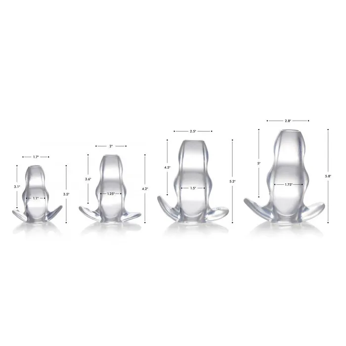 Male Sex Toys Master Series Clear View Hollow Anal Plug