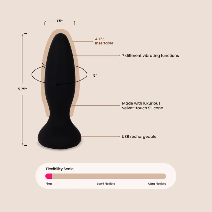 APlay Rimmer Experienced rechargeable silicone anal plug with remote Doc Johnson Enterprises Male Sex Toys APlay Rimmer Experienced rechargeable silicone anal plug with remote Doc Johnson Enterprises Male Sex Toys