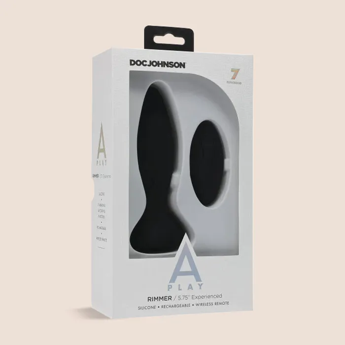 APlay Rimmer Experienced rechargeable silicone anal plug with remote Doc Johnson Enterprises Male Sex Toys APlay Rimmer Experienced rechargeable silicone anal plug with remote Doc Johnson Enterprises Male Sex Toys