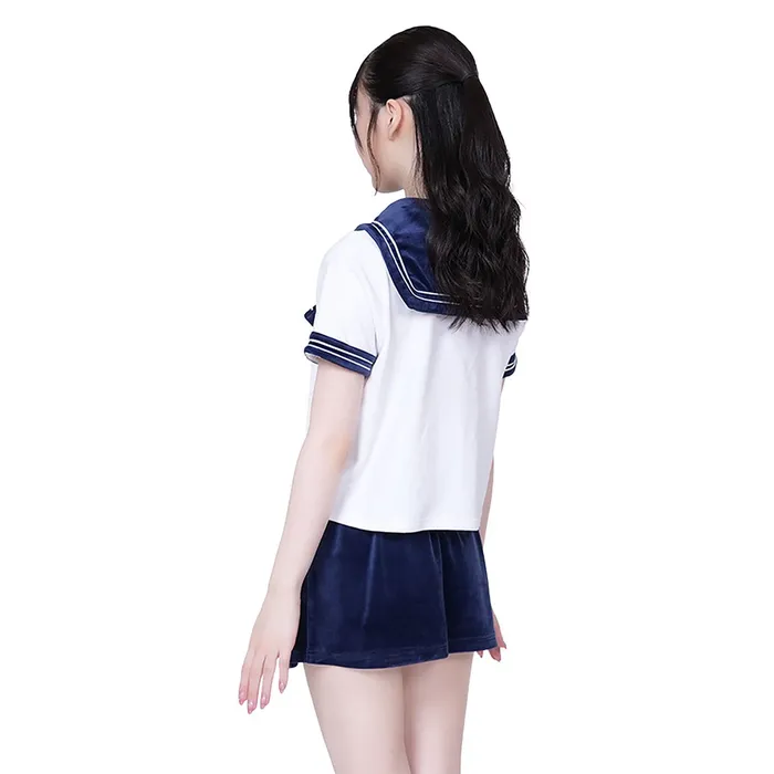 AT Vibrators AandT Fluffy and Cute Sailor Uniform Costume White