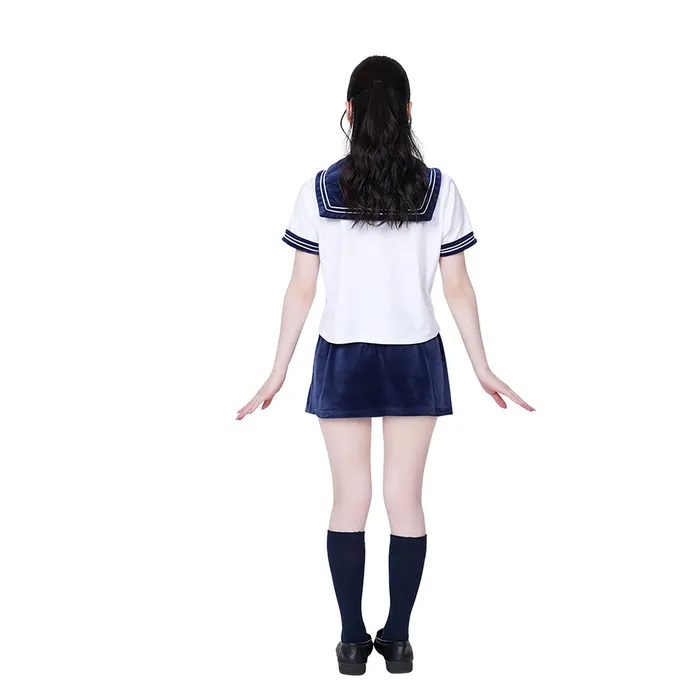 AT Vibrators AandT Fluffy and Cute Sailor Uniform Costume White