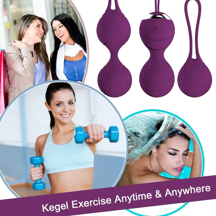 Male Sex Toys YOSPOSS 3 Weights Kegel Exercise Training Ben Wa Ball Kits For Women