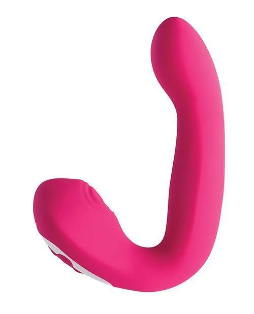 Vibrators Evolved Novelties INC Evolved Buck Wild Come Hither Dual End Massager Pink