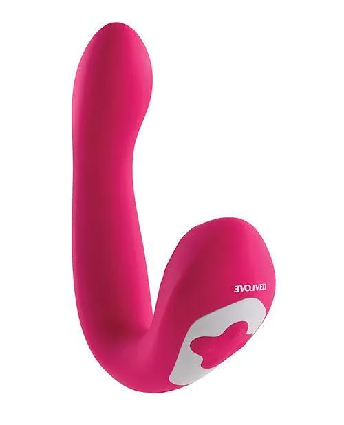 Vibrators Evolved Novelties INC Evolved Buck Wild Come Hither Dual End Massager Pink