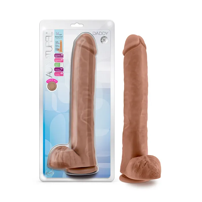 Blush Dildos Blush Au Naturel Daddy 14 in Posable Dual Density Dildo with Balls Suction Cup Tan Blush Dildos Blush Au Naturel Daddy 14 in Posable Dual Density Dildo with Balls Suction Cup Tan
