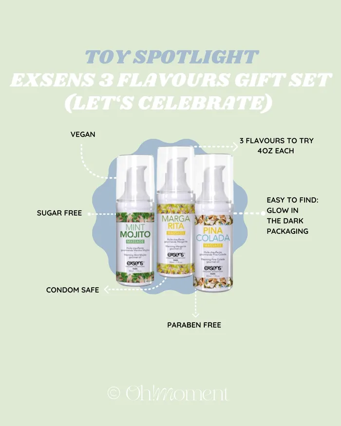 Oh Moment Exsens 3 flavours Gift set Lets Celebrate Anal