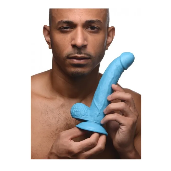 Dildos Pop Peckers Pop Peckers Dildo With Balls Blue 75 Inch