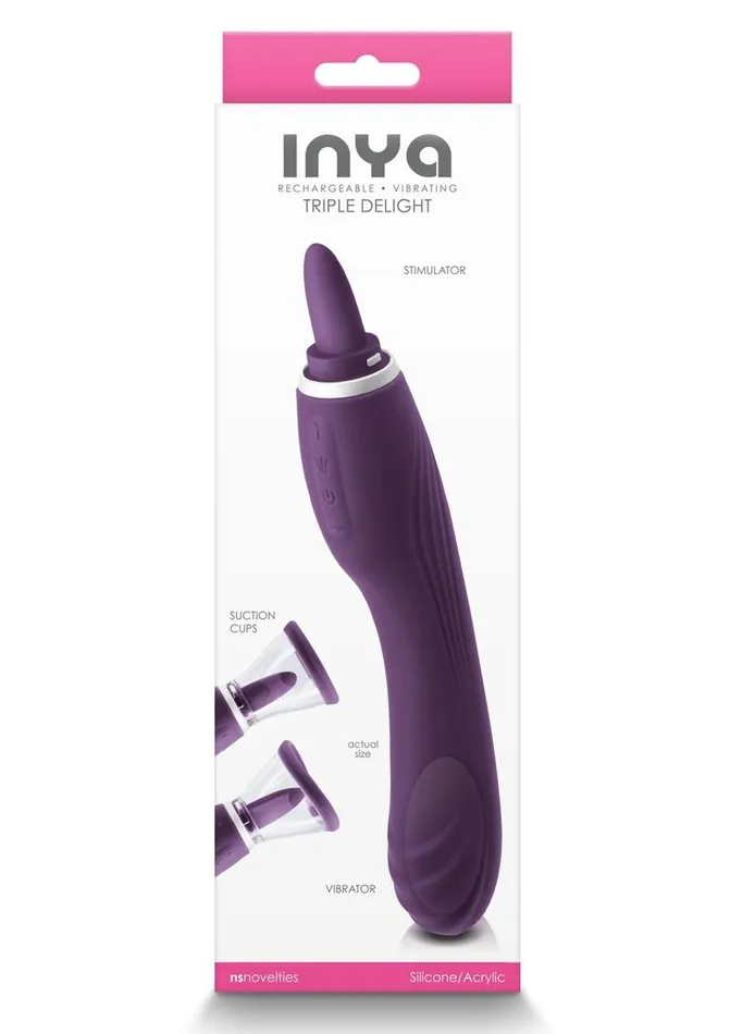 Inya Female Sex Toys Inya Triple Delight Rechargeable Silicone Vibrator