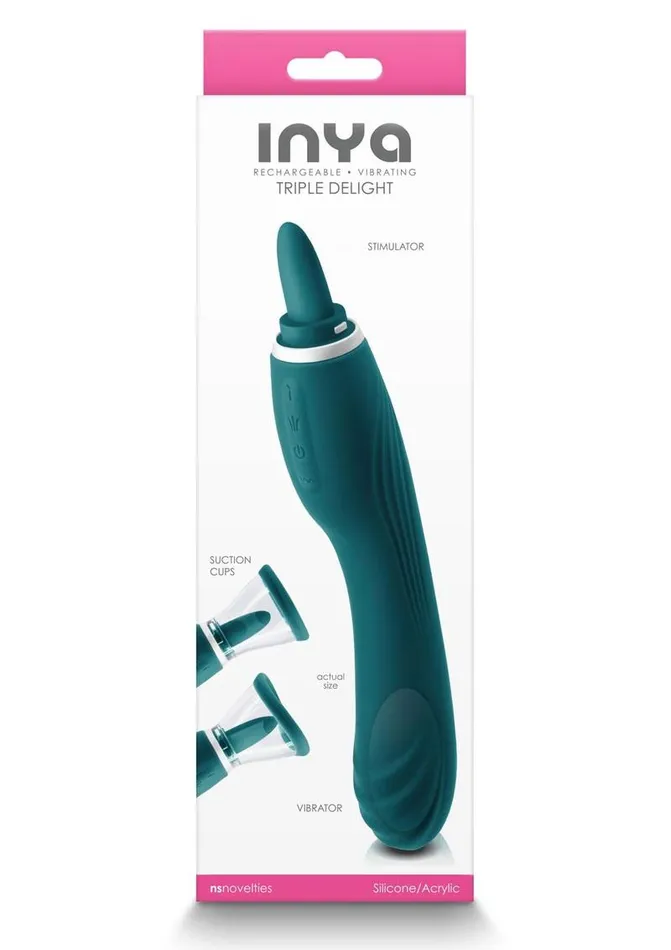 Inya Female Sex Toys Inya Triple Delight Rechargeable Silicone Vibrator