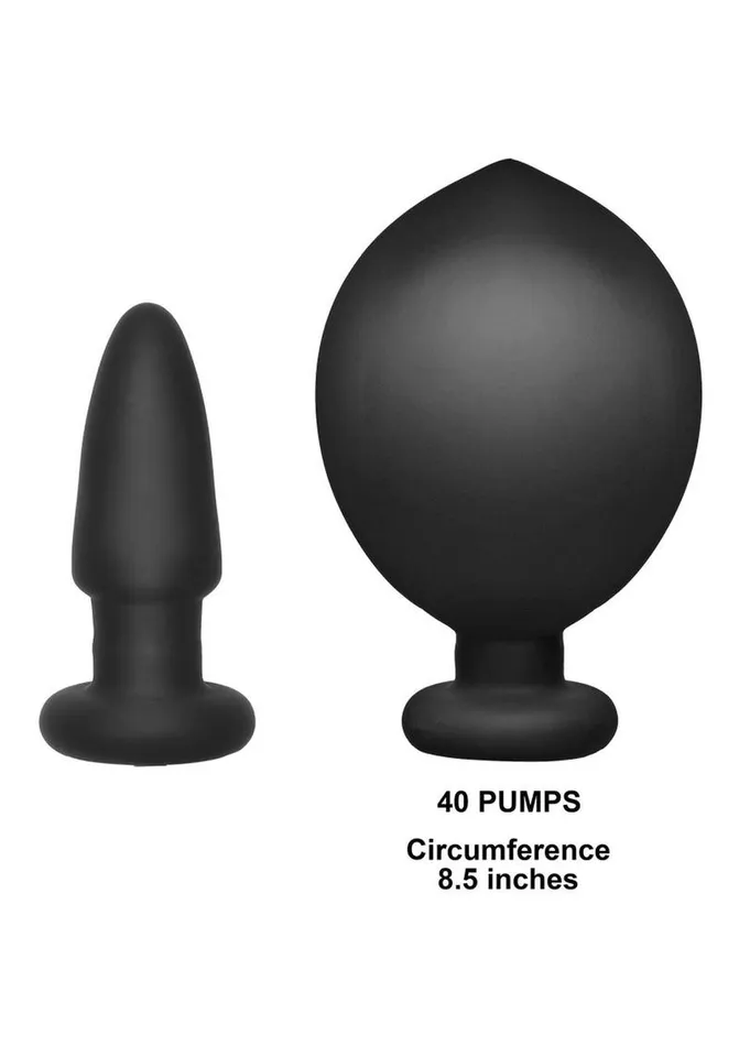 Male Sex Toys Deluxe Wonder Plug Inflatable Silicone Vibrating Butt Plug with Remote Control Doc Johnson