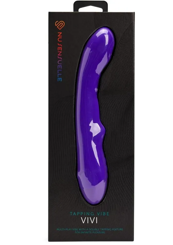 Nu Sensuelle Female Sex Toys Nu Sensuelle Vivi Rechargeable Silicone Double Tapping Vibe with Clitoral Stimulation