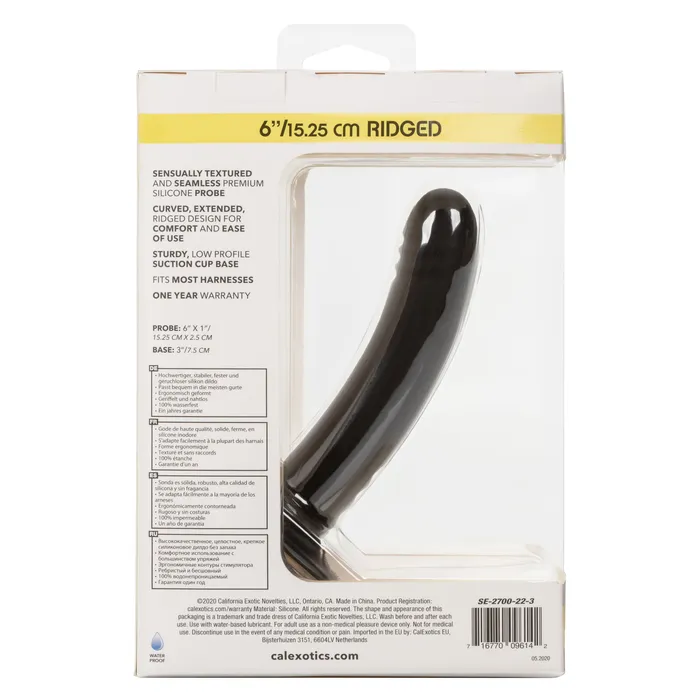 Anal Boundless Ridged 6 Inch Black CalExotics Anal Boundless Ridged 6 Inch Black CalExotics