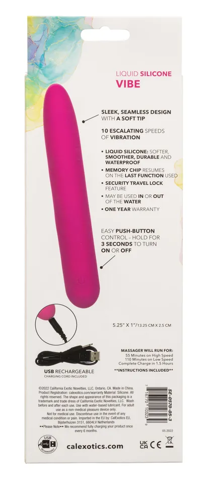 Bliss Liquid Silicone Vibe Pink CalExotics Vibrators