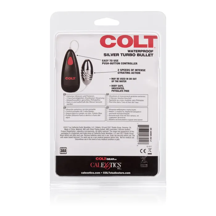 Colt Waterproof Silver Turbo Bullet CalExotics Female Sex Toys Colt Waterproof Silver Turbo Bullet CalExotics Female Sex Toys