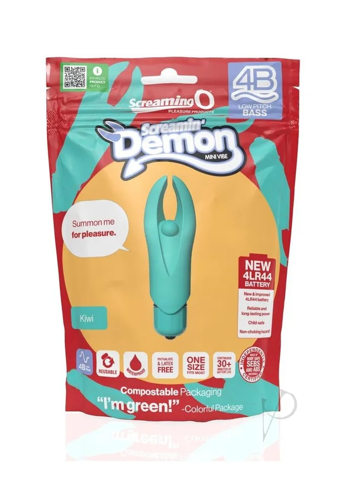 Female Sex Toys Screaming O 4b Demon Rechargeable Silicone Mini Clitoral Stimulating Vibrator