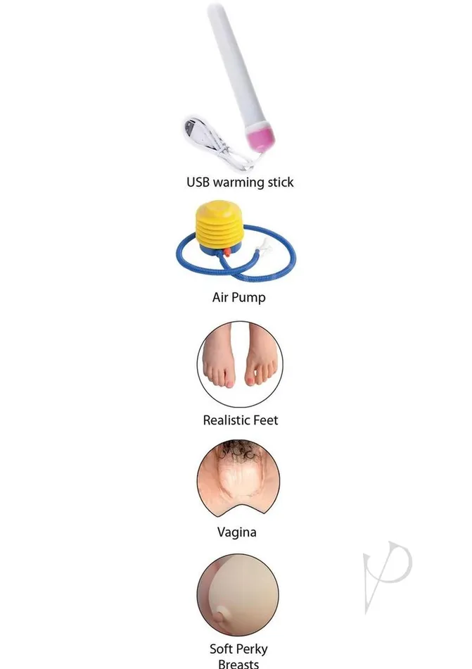 Hott Products Fuck Friends Tiffany Inflatable Love Doll with Vibrating Vagina Waterproof Male Sex Toys