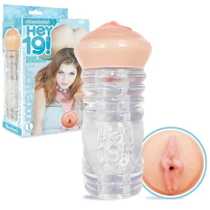 Icon Brands Male Sex Toys Hey 19 Clear Stroker Leah Gotti