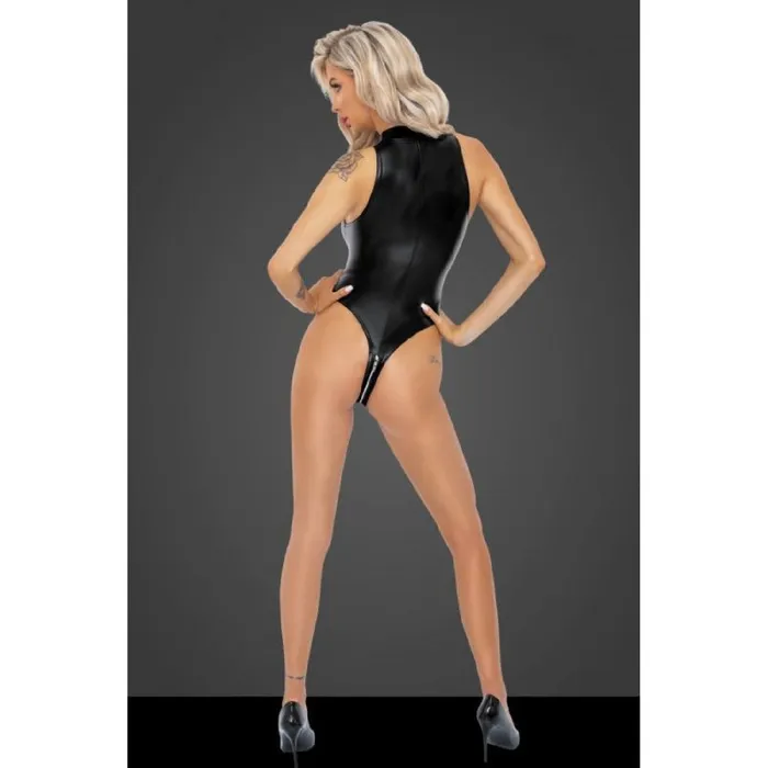 Noir Female Sex Toys Powerwetlook Body with Front Zipper
