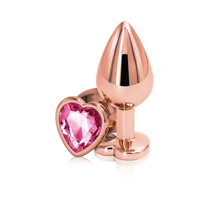 nsnovelties Anal Rear Assets Rose Gold Heart Medium Pink