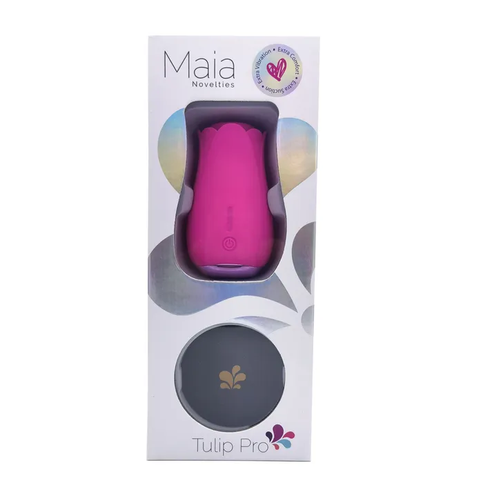 Vibrators Maia Toys Tulip Pro 15Function Suction Vibe With Wireless Charging Pink Vibrators Maia Toys Tulip Pro 15Function Suction Vibe With Wireless Charging Pink