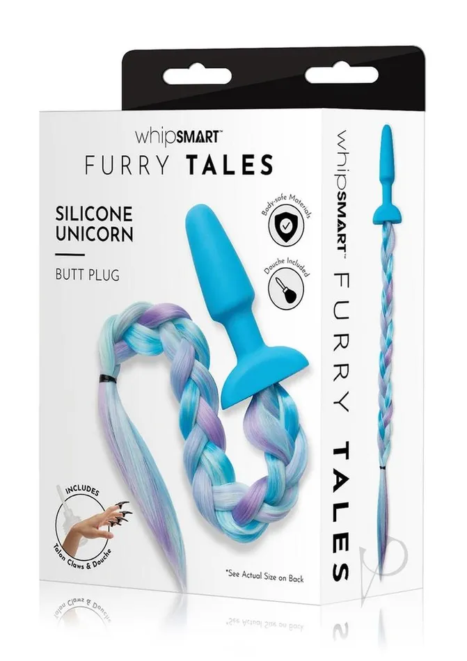 Whipsmart WhipSmart Silicone Plug 375in with Unicorn Tail Male Sex Toys